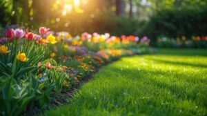 flowers in yard