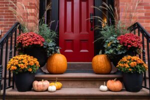 Pumpkins on the porch